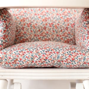 Coussin de chaise haute bébé en coton enduit Oeko-Tex / Suzanne red image 6