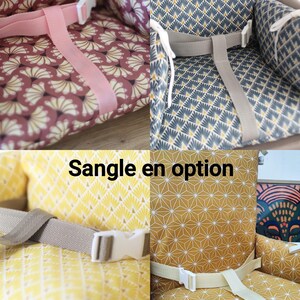 Almofada para cadeira alta de bebê em algodão com revestimento Oeko-Tex / Assento de madeira para cadeira alta - MOCHA imagem 7