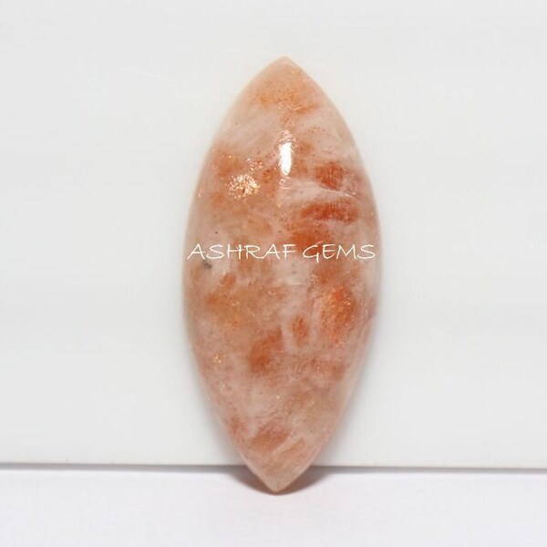 40% Off, Natural SUNSTONE, 37x17x9.5 mm Size, Marquise Shape Gemstone, Smooth Loose Cabochon, +++AAA Quality Sunstone Gemstone Sn#5729A