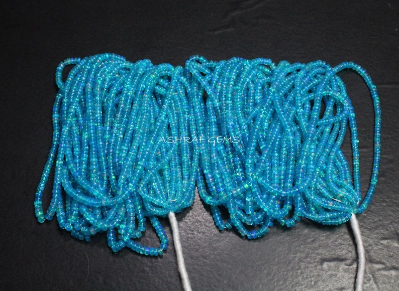 3.5mm to 4.5mm Size Opal Beads Bd#7193 40/% Off 10 Strand Of Natural Blue ETHIOPIAN OPAL 16 Inches Long Strand Smooth Roundel Beads