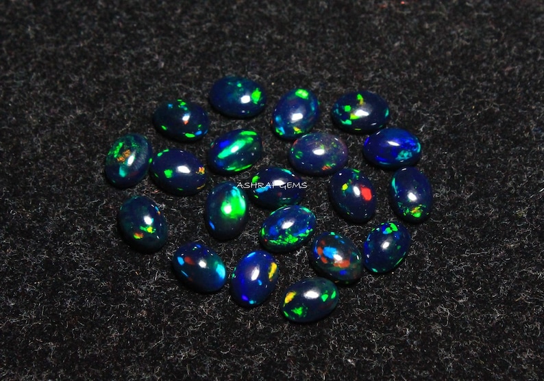7x5mm Size 40/% Off 10 Pcs Of Natural Black ETHIOPIAN OPAL Smooth Loose Cabochon Oval Shape Gemstone +++AAA Quality Black Opal Op#7257