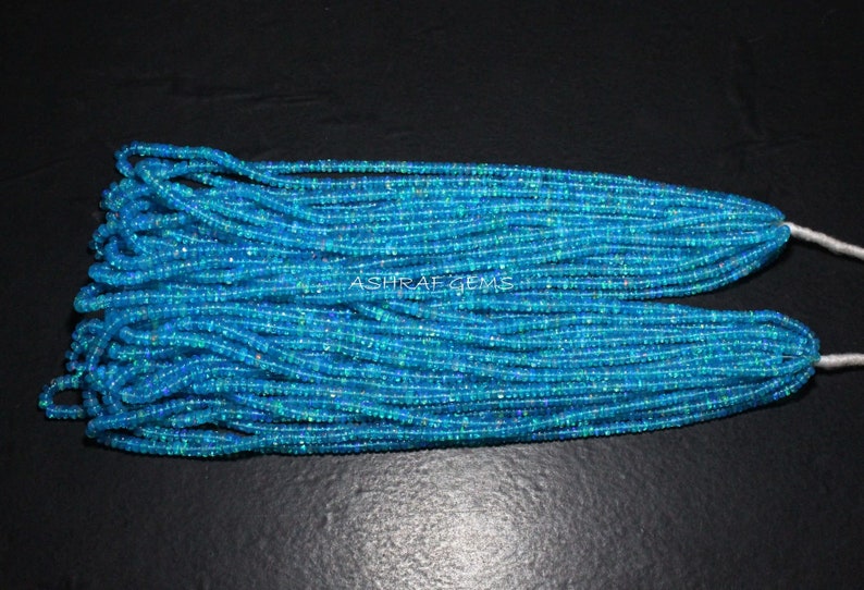 3.5mm to 4.5mm Size Opal Beads Bd#7193 40/% Off 10 Strand Of Natural Blue ETHIOPIAN OPAL 16 Inches Long Strand Smooth Roundel Beads