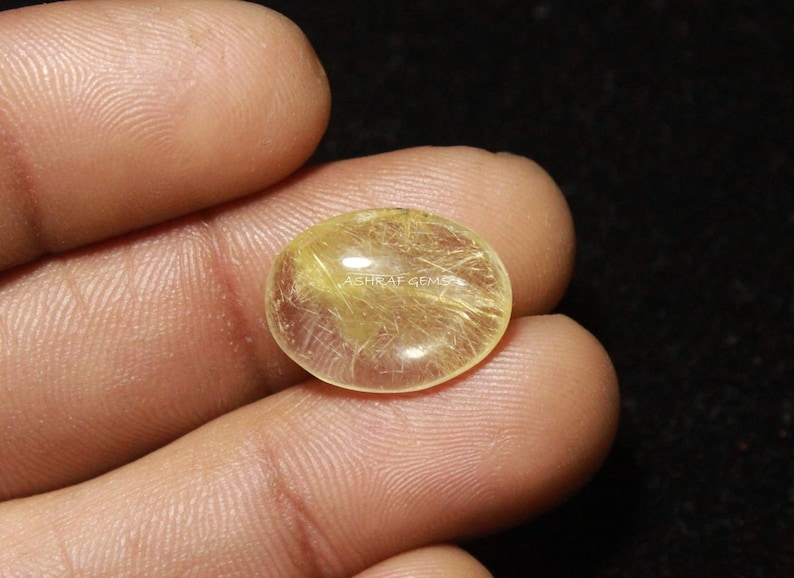 15.5x12x5 mm Size 40/% Off Smooth Loose Cabochon Natural GOLDEN RUTILATED QUARTZ Oval Shape Gemstone Good Quality Golden Rutile Gr#7002