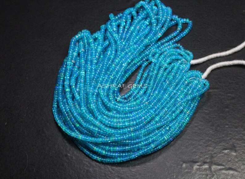 3.5mm to 4.5mm Size Opal Beads Bd#7193 40/% Off 10 Strand Of Natural Blue ETHIOPIAN OPAL 16 Inches Long Strand Smooth Roundel Beads