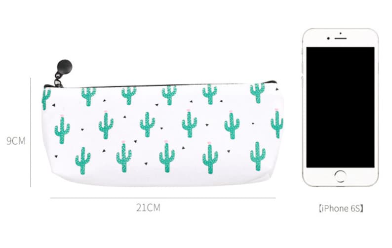 Zip Purse,Linen Cactus Makeup Bag,Pencil Bag Cactus Korean Floral Pencil Bag Change purse Zip pouch Linen Wallet