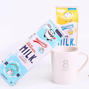 Milk Pen Case, Milk Container, Milk Pencil Bag, Panda Pencil Case,Rabbit Pencil Case,Pencil Bag,Kawaii Pencil Case image 2