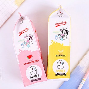Milk Pen Case, Milk Container, Milk Pencil Bag, Panda Pencil Case,Rabbit Pencil Case,Pencil Bag,Kawaii Pencil Case image 3