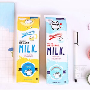 Milk Pen Case, Milk Container, Milk Pencil Bag, Panda Pencil Case,Rabbit Pencil Case,Pencil Bag,Kawaii Pencil Case image 6