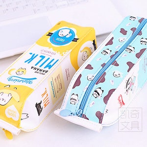 Milk Pen Case, Milk Container, Milk Pencil Bag, Panda Pencil Case,Rabbit Pencil Case,Pencil Bag,Kawaii Pencil Case image 4