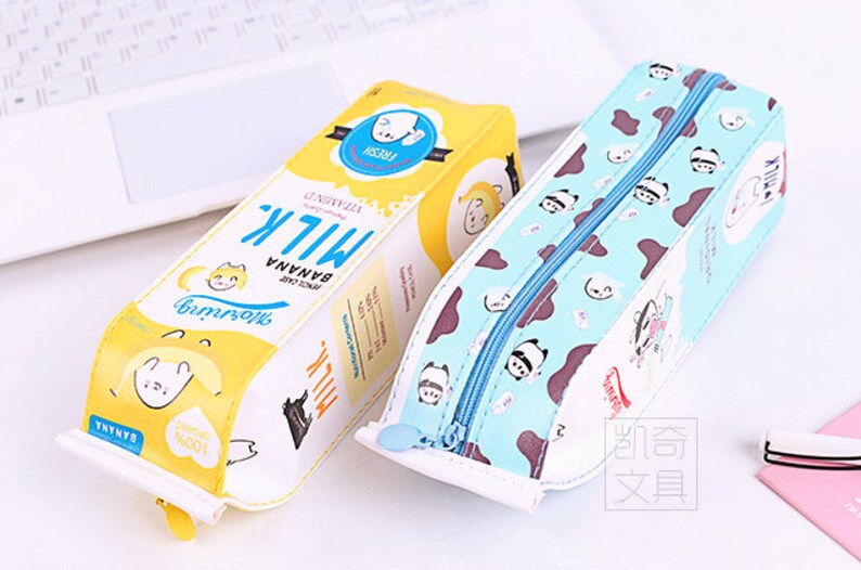 Milk Pen Case, Milk Container, Milk Pencil Bag, Panda Pencil Case,Rabbit Pencil Case,Pencil Bag,Kawaii Pencil Case image 4