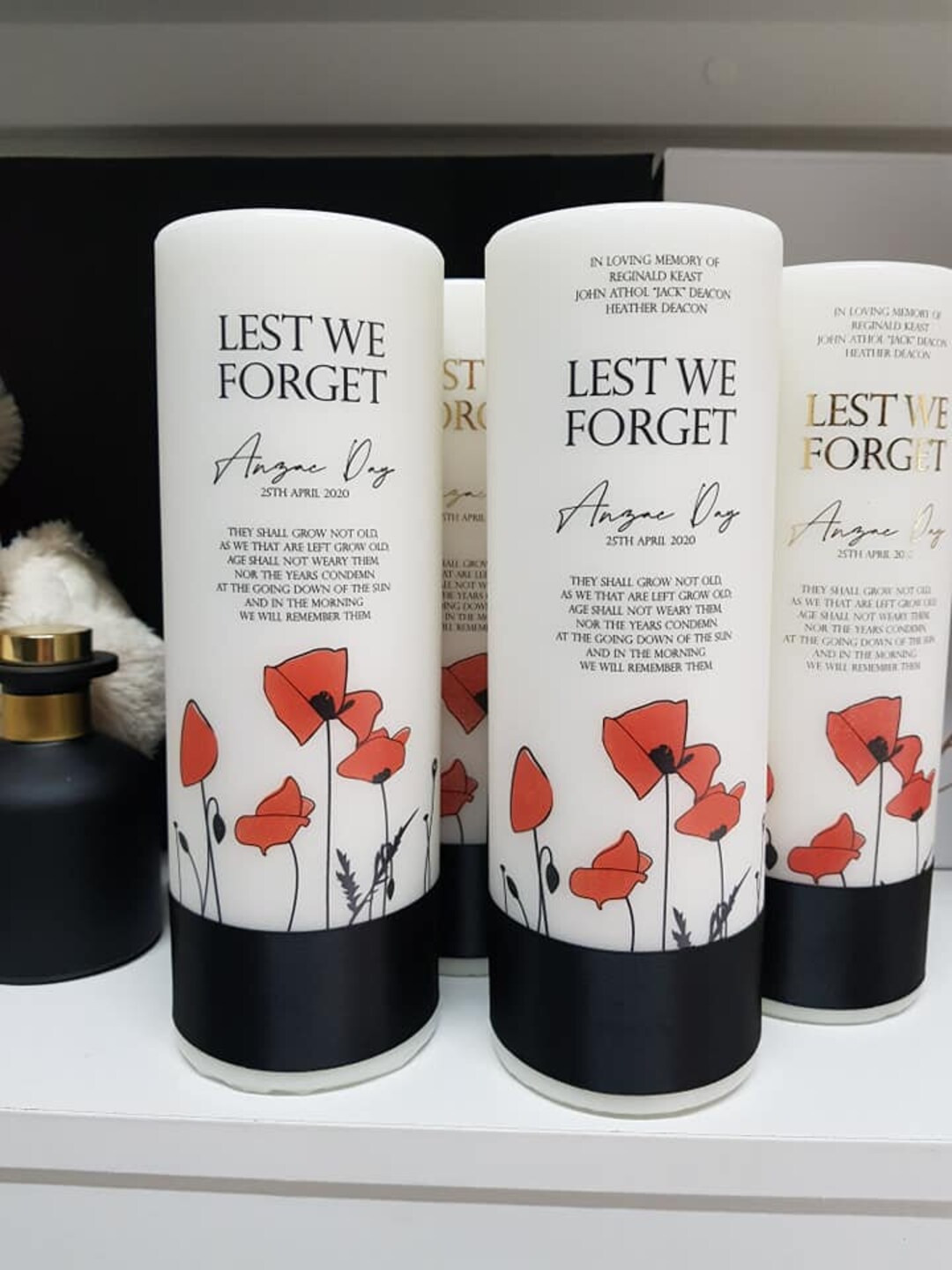Remembrance Candle Anzac Day Pillar Candle Etsy UK