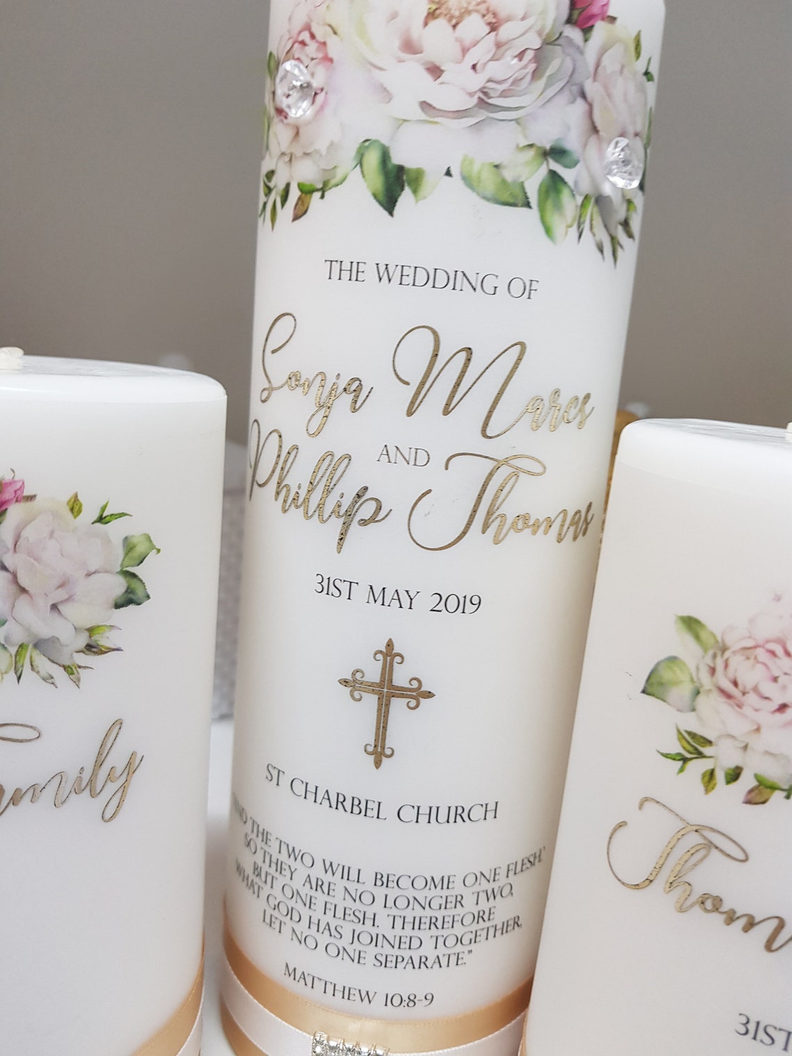 Unity Candles Family Candles Wedding Day Candles Unity Etsy Australia