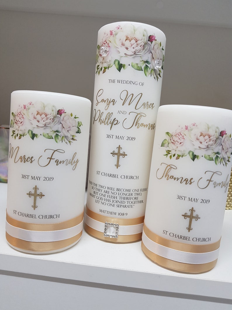 Unity Candles Family Candles Wedding Day Candles Unity Etsy Australia