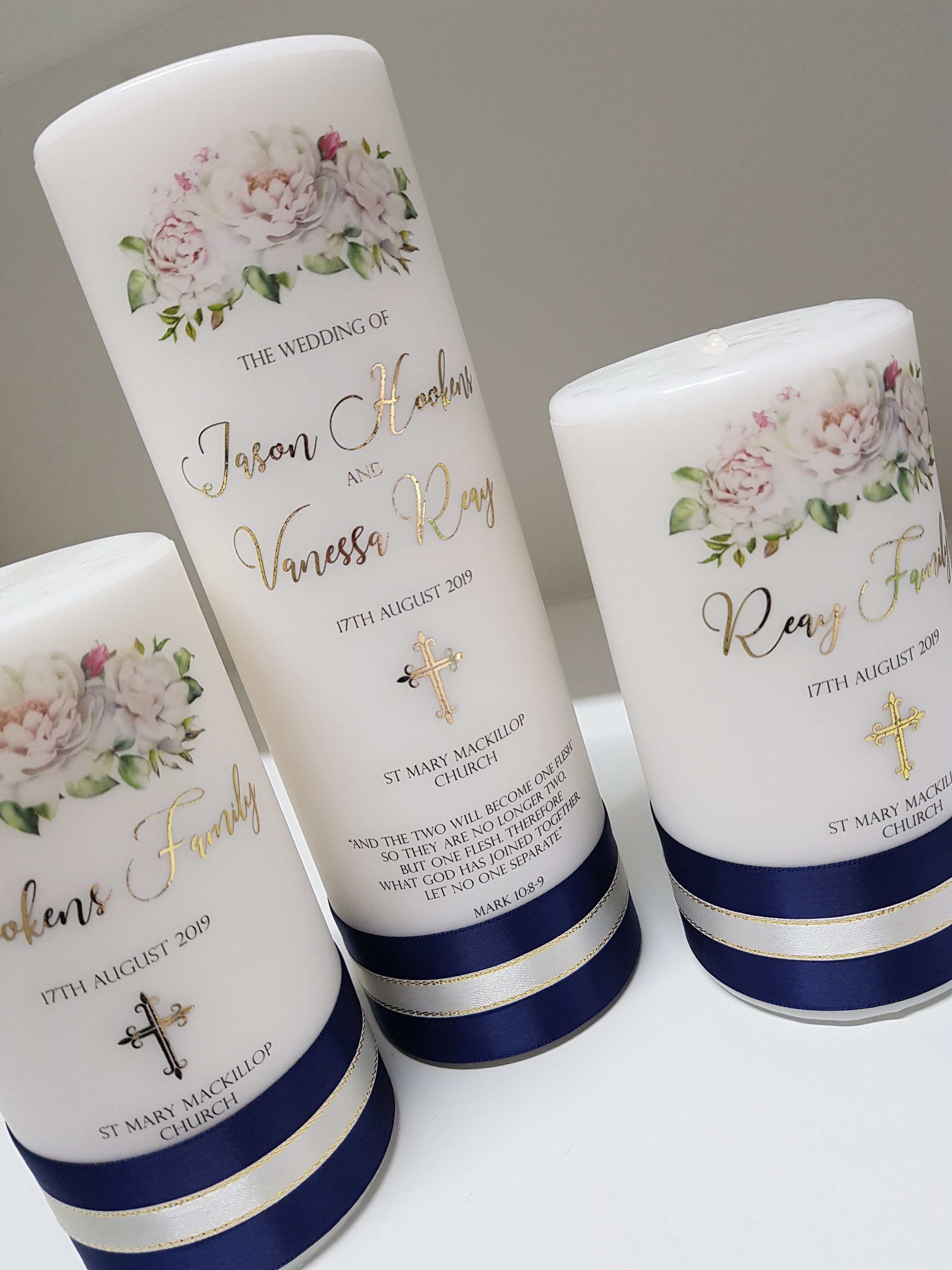 Unity Candles Family Candles Wedding Day Candles Unity Etsy Australia