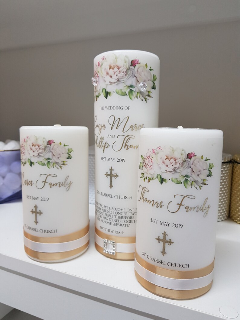 Unity Candles Family Candles Wedding Day Candles Unity Etsy Australia