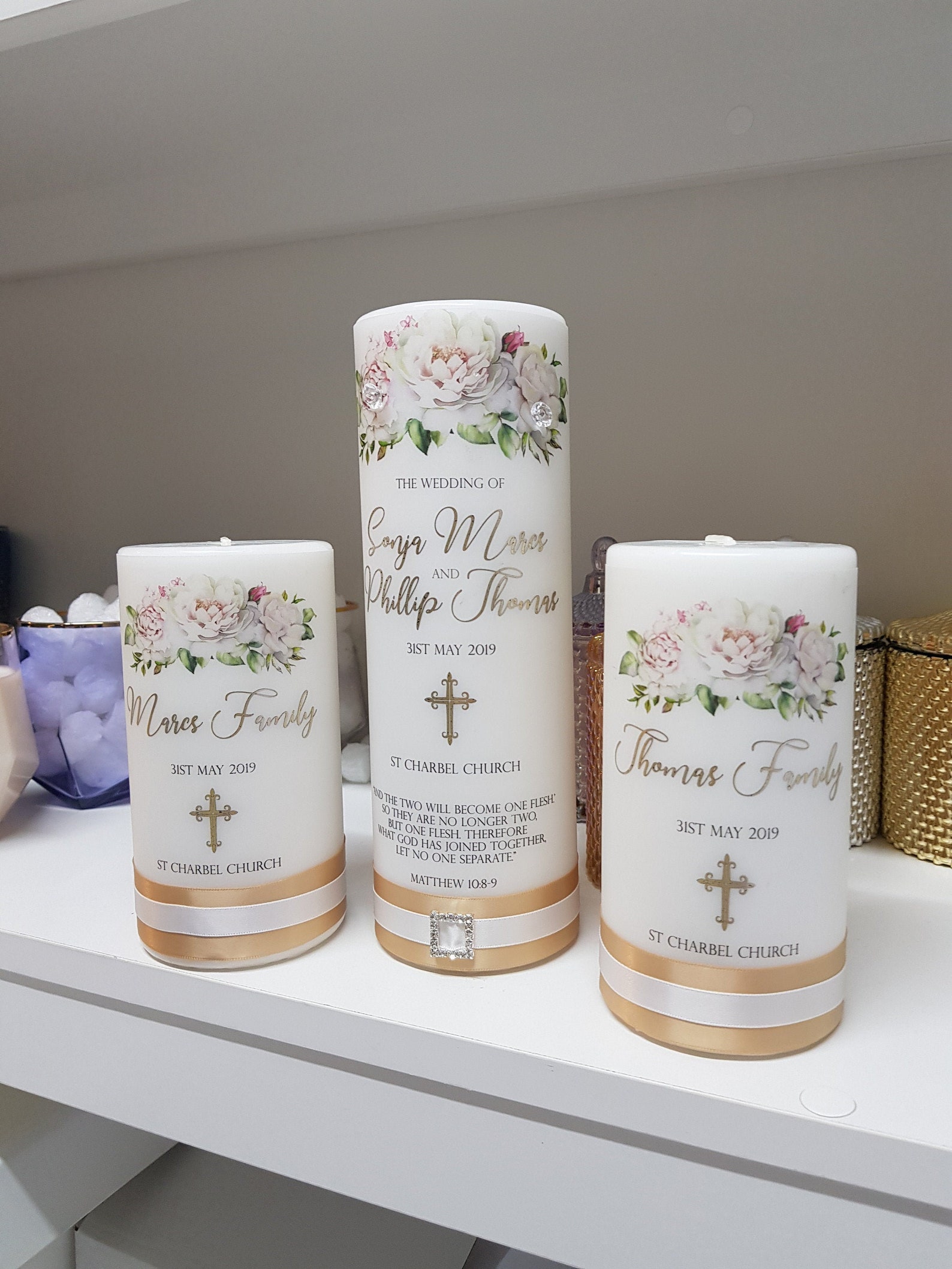Unity Candles Family Candles Wedding Day Candles Unity Etsy Australia
