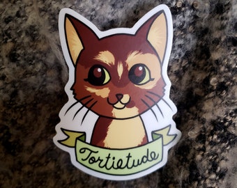 Tortietude Vinyl Sticker