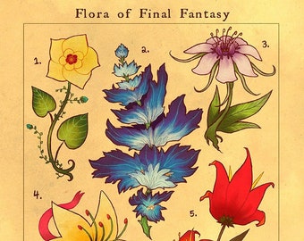 Flora of Final Fantasy Prints