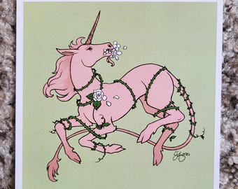 Unicorn Roses Mini Print