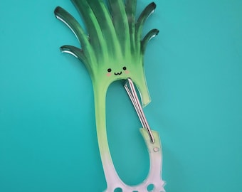 Green Onion Carabiner Charm
