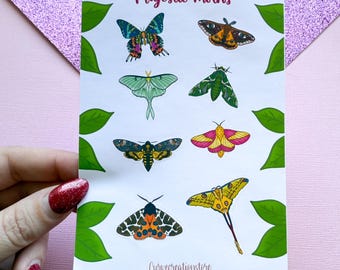 Majestic Moths Sticker Sheet