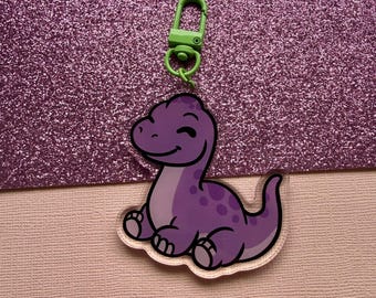 Cute Brachiosaurus Acrylic Keychain