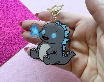 ゴジラキーホルダー // クリアアクリルキーホルダー - Etsy 日本