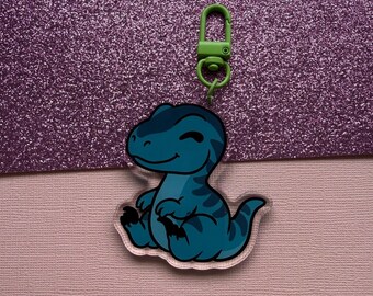 Cute Raptor Acrylic Keychain