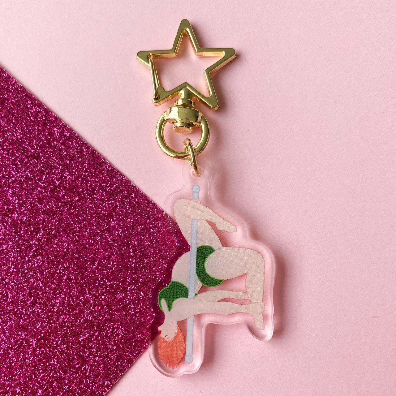 Closed Leg Hang Pole Dancer Keychain | Available in Different Skin ...