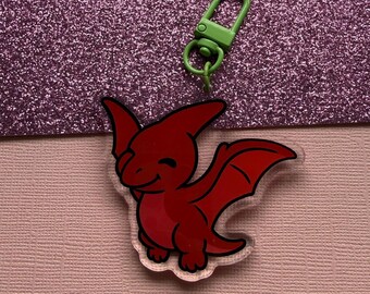 Cute Pterosaur Acrylic Keychain