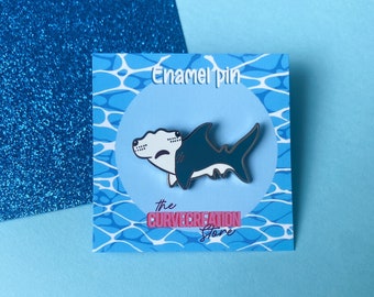 Hammerhead Chibi Shark Enamel Pin
