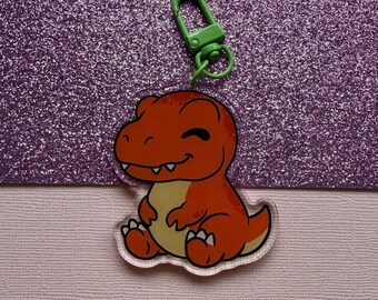Cute T-Rex Acrylic Keychain