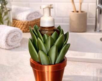 Succulent Soap Holder | Bath & Body Works Foaming Soap Sleeve | Plant Bathroom Decor | Modern Kitchen Decor | Cute Gift Idea