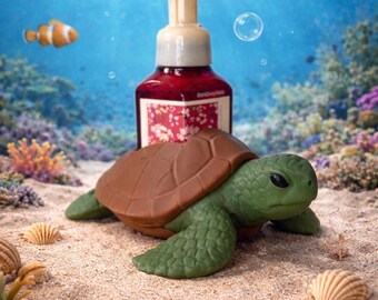 Sea Turtle Soap Holder for Bath & Body Works Foaming Soap | Ocean Bathroom Decor | Cute Animal Soap Stand | Beach House Gift