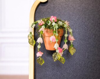 Beaded Flower Plant Magnet, Handmade Fridge Magnet, Mini Potted Plant Decor, Cute Kitchen Magnet, Gift for Plant Lovers