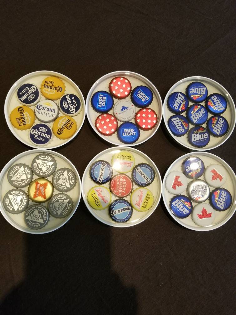 Bottle Cap Resin Coaster Bottle Cap Art Drink Coaster Etsy
