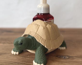 Tortoise Soap Holder for Bath & Body Works Foaming Soap | Cute Turtle Bathroom Decor | Animal Soap Stand | Rustic Bathroom Accessory