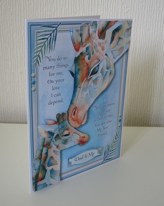 Insert PERSONALISED GIRAFFE BIRTHDAY MOTHERS FATHERS DAY ANY OCCASION CARD