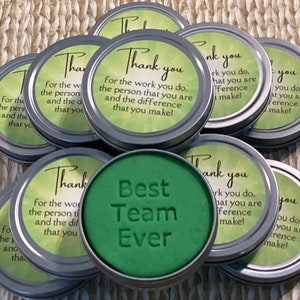 6, 12 or 18 tins stress relief dough: Volunteer appreciation - gift from boss - co-worker - bulk gift - Thank you - Nonprofit employees