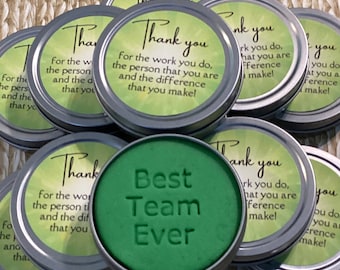 6, 12 or 18 tins stress relief dough: Volunteer appreciation - gift from boss - co-worker - bulk gift - Thank you - Nonprofit employees