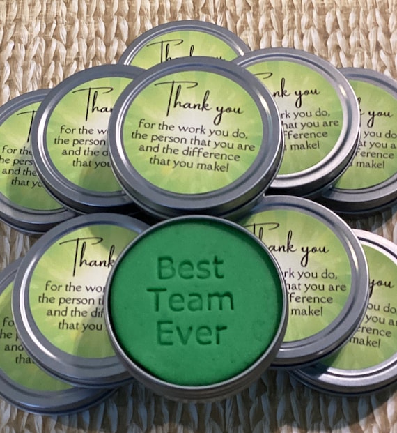 Employee and Volunteer appreciation - Gift from boss, Co-worker, bulk gift, Thank you.  6, 12 or 18 tins stress relief dough. Best Team Ever