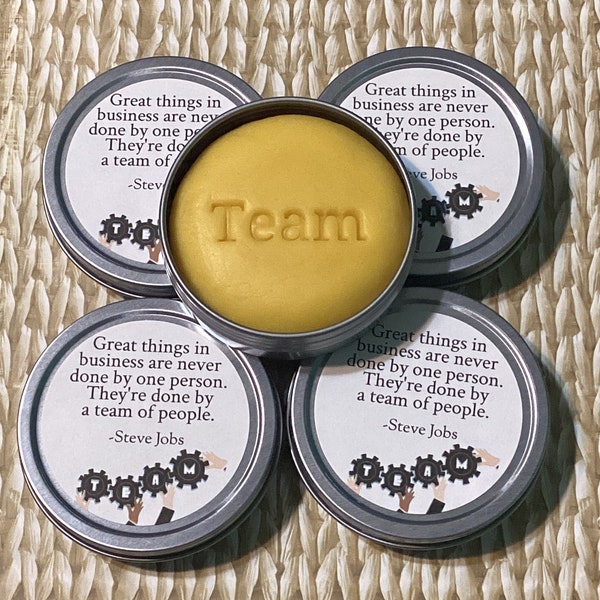 5 tins stress relief dough: employee appreciation gift, from boss, co-worker, team work, bulk gift, Thank you, team building