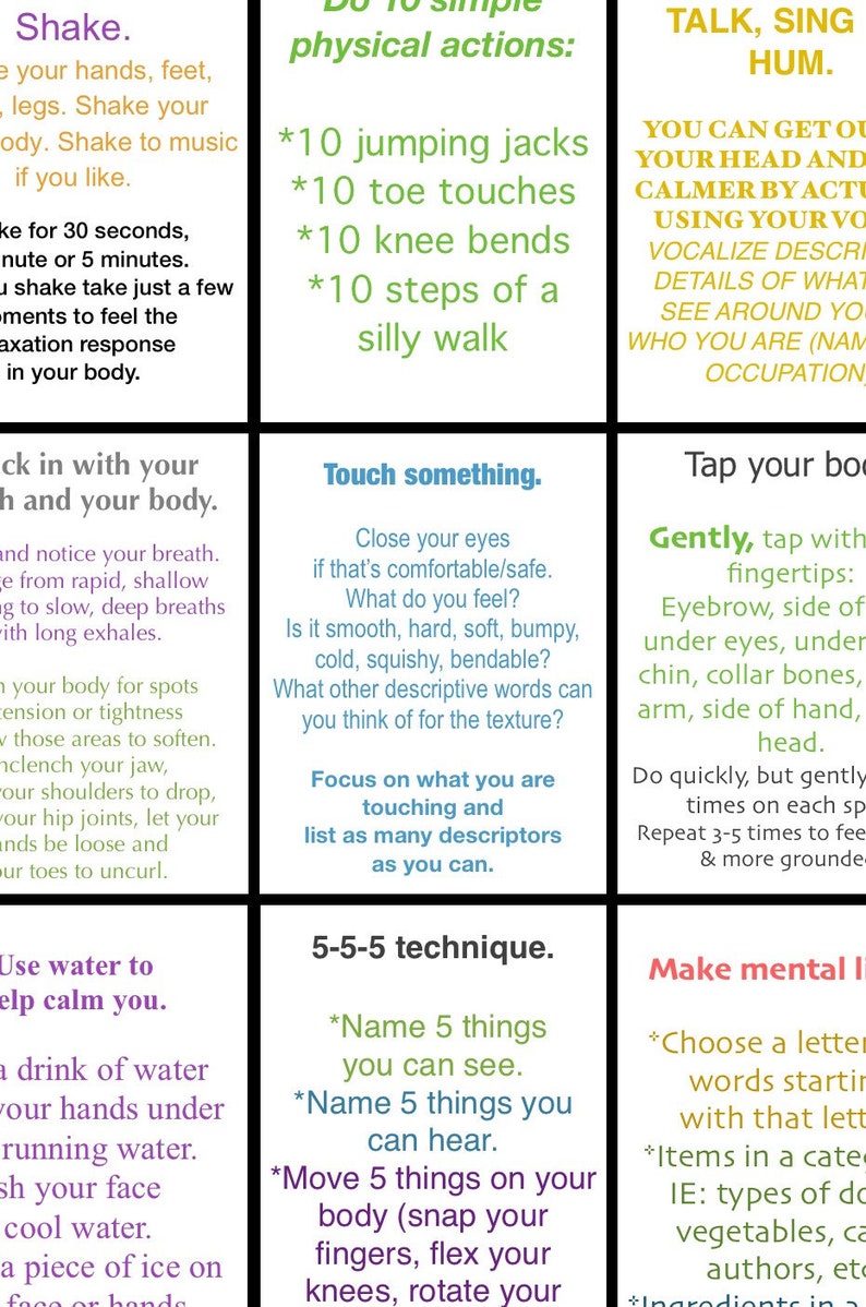 Download Centering Grounding techniques self care | Etsy