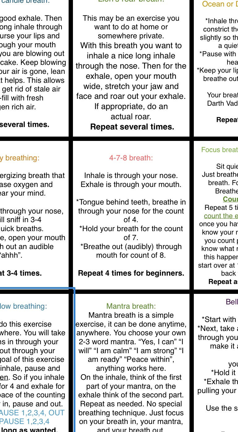 Download set of 9 breathing exercises.