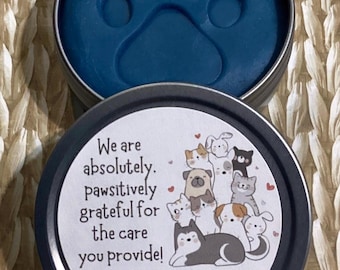 Paw Print Aromatherapy Dough: Vet Tech Gift, Animal Lover, Stress Relief Dough. Handmade.