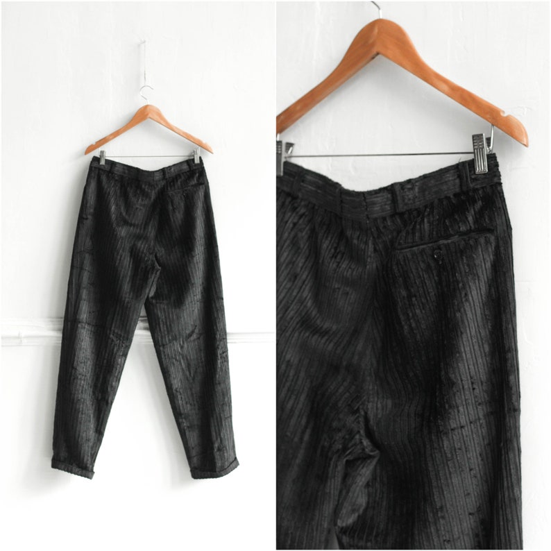 Vintage Black corduroy trousers Size Medium W32 Black men cords