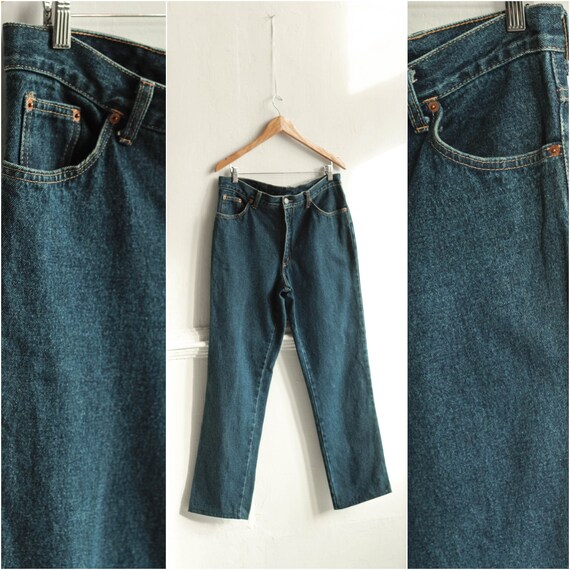 dark denim pants