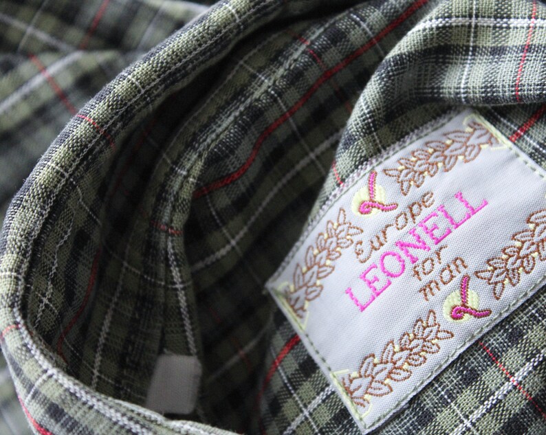 90s Grey plaid shirt Western shirt Size Large Vintage Gray Mens Checkered shirt