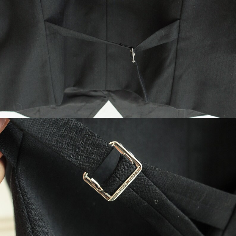 Suit Mens waistcoat Black mens vest Vintage Formal waistcoat Size Small