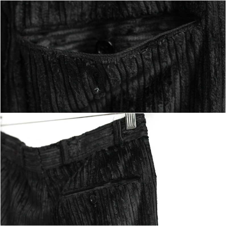 Vintage Black corduroy trousers Size Medium W32 Black men cords